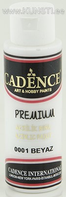 Akrüülvärv Premium Cadence 0001 white 70 ml  ― VIP Office HobbyART