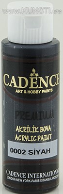 Акриловая краска Premium Cadence 0002 black 70 ml  ― VIP Office HobbyART