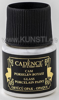 Краска по стеклу Glass & ceramic paint / gloss finish opaque 001 white 45 ml ― VIP Office HobbyART