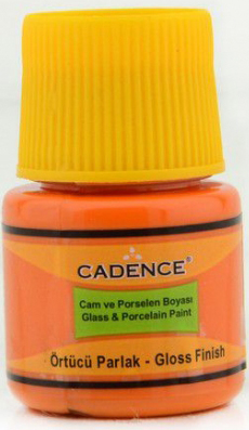 Краска по стеклу Glass & ceramic paint opaque 046 orange 45 ml ― VIP Office HobbyART