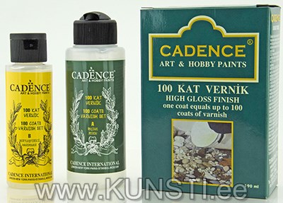 Cadence лак эпоксидный, двухкомпонентный, прозрачный, 100 Coats Varnish Set, 120мл + 70мл ― VIP Office HobbyART