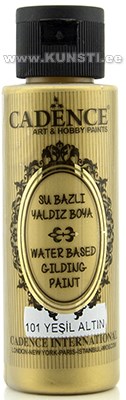 Акриловая краска Waterbased gilding metallic Cadence 101 green gold 70 ml  ― VIP Office HobbyART