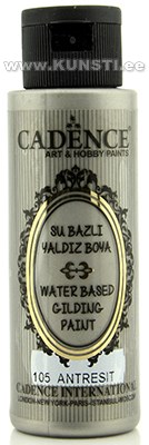 Акриловая краска Waterbased gilding metallic Cadence 105 anthracite silver 70 ml  ― VIP Office HobbyART