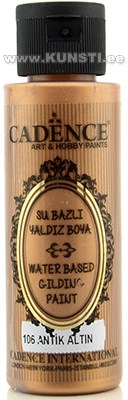 Акриловая краска Waterbased gilding metallic Cadence 106 antique gold 70 ml  ― VIP Office HobbyART