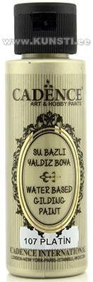 Акриловая краска Waterbased gilding metallic Cadence 107 platinium 70 ml  ― VIP Office HobbyART