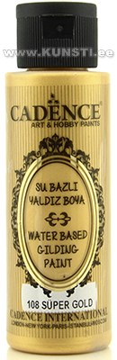 Акриловая краска Extra gold gilding metallic Cadence 108 super gold 70 ml ― VIP Office HobbyART