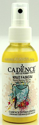 Tekstiilivärv Your fashion spray fabric paint 1101 lemon yellow 100 ml  ― VIP Office HobbyART