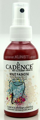 Tekstiilivärv Your fashion spray fabric paint 1106 crimson red 100 ml  ― VIP Office HobbyART