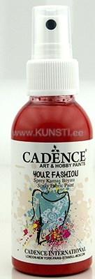 Tekstiilivärv Your fashion spray fabric paint 1107 scarlet red 100 ml  ― VIP Office HobbyART