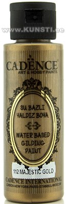 Акриловая краска Waterbased gilding metallic Cadence 112 majestic gold 70 ml  ― VIP Office HobbyART