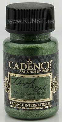 Dora textile 1135 green / metallic fabric paint 1135 green 50 ml ― VIP Office HobbyART