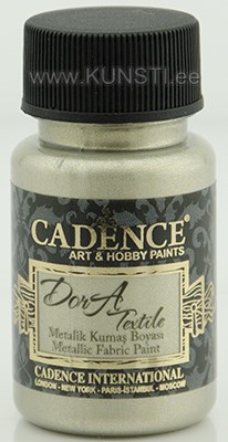 Краска по текстилю Dora textile Cadence 1137 platinium / metallic fabric paint 1137 platinium 50 ml ― VIP Office HobbyART