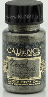 Краска по текстилю Dora textile Cadence 1138 antrachite / metallic fabric paint  50 ml ― VIP Office HobbyART
