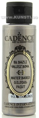 Waterbased gilding metallic paint- 113 antique silver 70 ml  ― VIP Office HobbyART