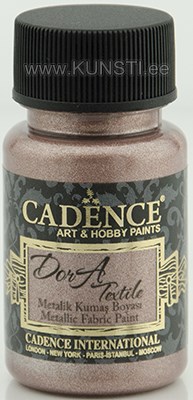 Краска по текстилю Dora textile Cadence 1147 antique pink / metallic fabric paint  50 ml ― VIP Office HobbyART