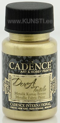 Tekstiilivärv Dora textile Cadence 1148 white gold /  metallic fabric paint 50 ml ― VIP Office HobbyART