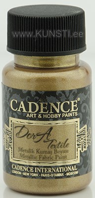 Краска по текстилю Dora textile Cadence 1150 antique gold / metallic fabric paint 50 ml ― VIP Office HobbyART