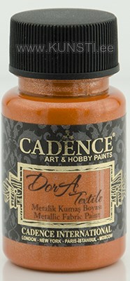 Краска по текстилю Dora textile Cadence 1156 orange / metallic fabric paint   50 ml ― VIP Office HobbyART