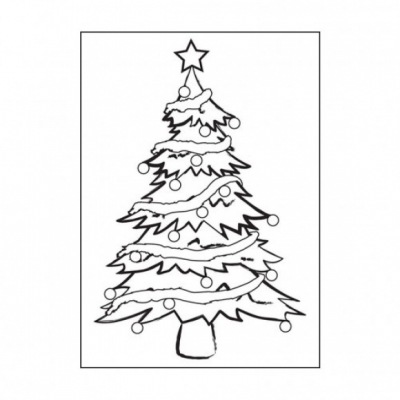 Tekstuurplaat 556 10,8x14,6cm christmas tree ― VIP Office HobbyART