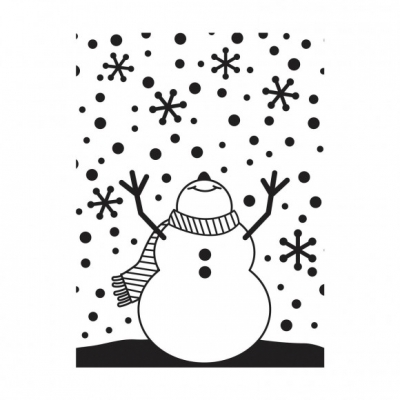 Tekstuurplaat 665 10,8x14,6cm snowman ― VIP Office HobbyART