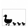 Tekstuurplaat 8124 10,8x14,6cm duck + ducklings