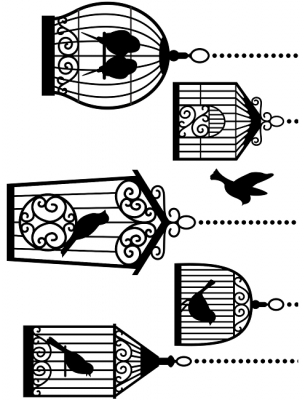 Папка для тиснения 9101 10,8x14,6cm birdcages  ― VIP Office HobbyART