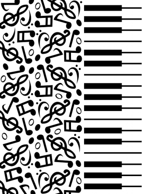 Папка для тиснения 9130 10,8x14,6cm piano notes  ― VIP Office HobbyART