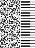 Embossing template 9130 10,8x14,6cm piano notes 