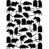 Embossing template 9132 10,8x14,6cm mice and door 