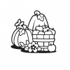 Tekstuurplaat 9213 10,7x14,6cm pumpkins basket