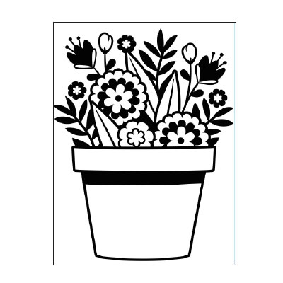 Папка для тиснения 9403 10,8x14,6cm flowers in pot ― VIP Office HobbyART