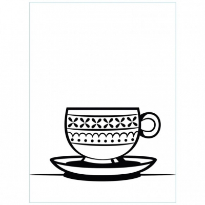 Embossing folder 9413 10,7x14,6cm teacup saucer ― VIP Office HobbyART