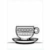 Embossing folder 9413 10,7x14,6cm teacup saucer