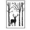 Tekstuurplaat 9425 10,8x14,6cm deer in forest