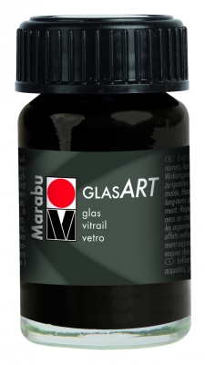 Glass Paint Marabu GlassART 15ml 473 black ― VIP Office HobbyART