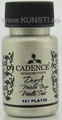 Akrüülvärv Dora metallic Cadence 137 platinium 50 ml ― VIP Office HobbyART