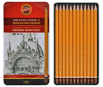 Graafika pliiatsite komplekt 1502 Art  12 шт Koh-I-Noor