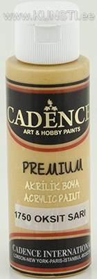 Акриловая краска Premium Cadence 1750 oxcide yellow 70 ml  ― VIP Office HobbyART