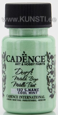 Акриловая краска Dora metallic Cadence 182 cool mint 50 ml ― VIP Office HobbyART