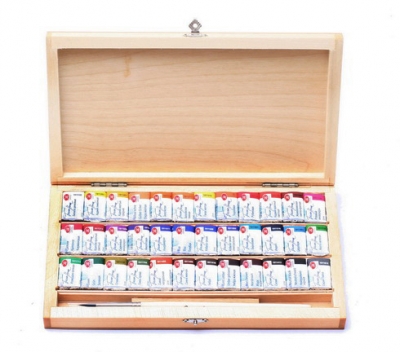 Набор акварельных красок "Белые Ночи" 48цв деревянная коробка ― VIP Office HobbyART