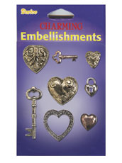 Embel Brass charm key to heart ― VIP Office HobbyART