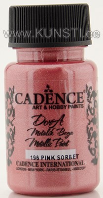 Акриловая краска Dora metallic Cadence 196 pink sorbet 50 ml ― VIP Office HobbyART