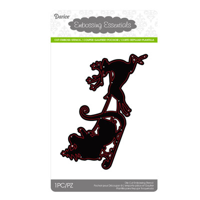 Die cut stencil 2014-37 santa sleigh and reindeer  ― VIP Office HobbyART