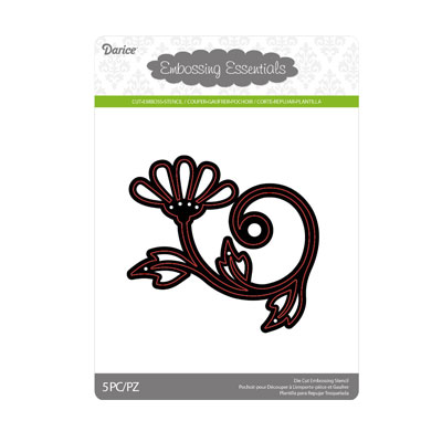 Die cut stencil 2014-71 flower swirl open petals  ― VIP Office HobbyART