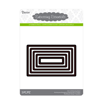 Die cut stencil 2014-76 nesting rectangles x5  ― VIP Office HobbyART