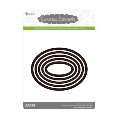 Die cut stencil 2014-77 nesting ovals x5  ― VIP Office HobbyART