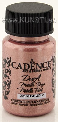 Акриловая краска Dora metallic Cadence 202 rose gold 50 ml ― VIP Office HobbyART