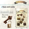Vintage keys & locks x7