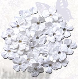 Цветы Creative elements handmade paper jewelled petals x40 white ― VIP Office HobbyART