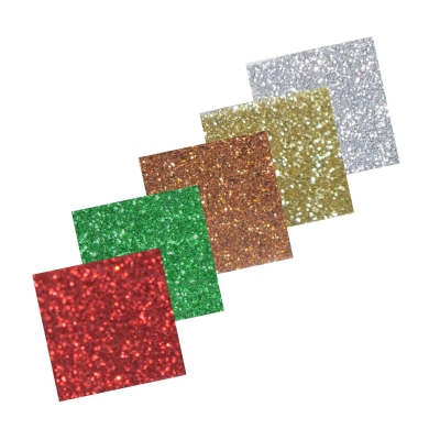 Self-adhesive Glitter paper 160g A5 x5 assortiment 4 ― VIP Office HobbyART